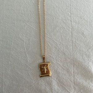 NWT gold Christus necklace